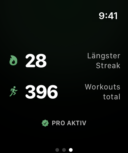 SimpleFit Apple Watch: Status und Sync
